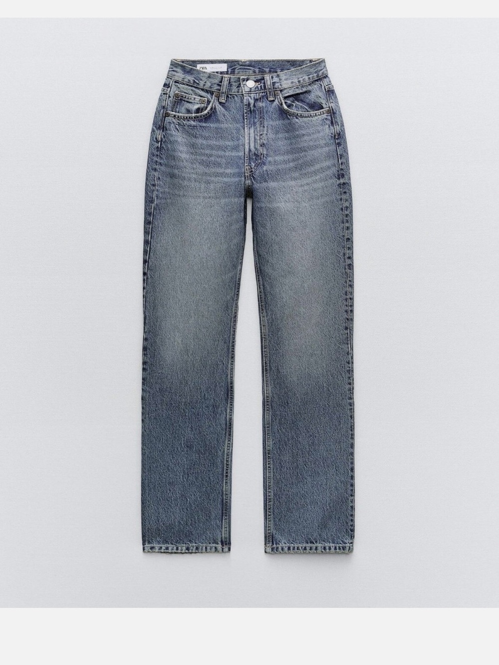Zara High Rise Regular Length Denim Jeans